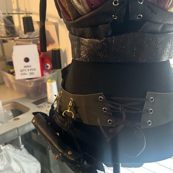 Accessories - Black Leather Corset Belt